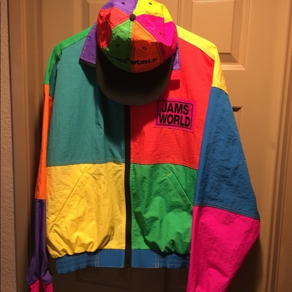 Jams World windbreaker and ball cap
